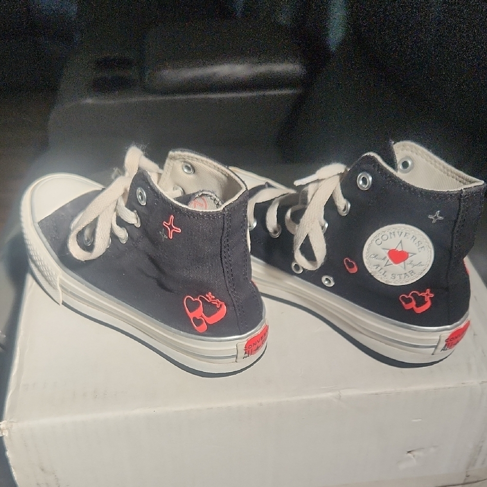 Converse Kids High-Top Sneakers - Black and Red